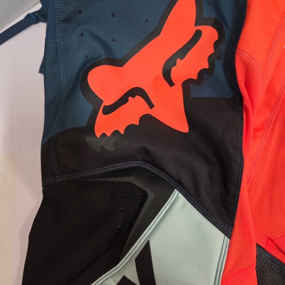 Fox 180 Mens Racing Pants Size 36 Turquoise And Orange - Picture 10 of 12